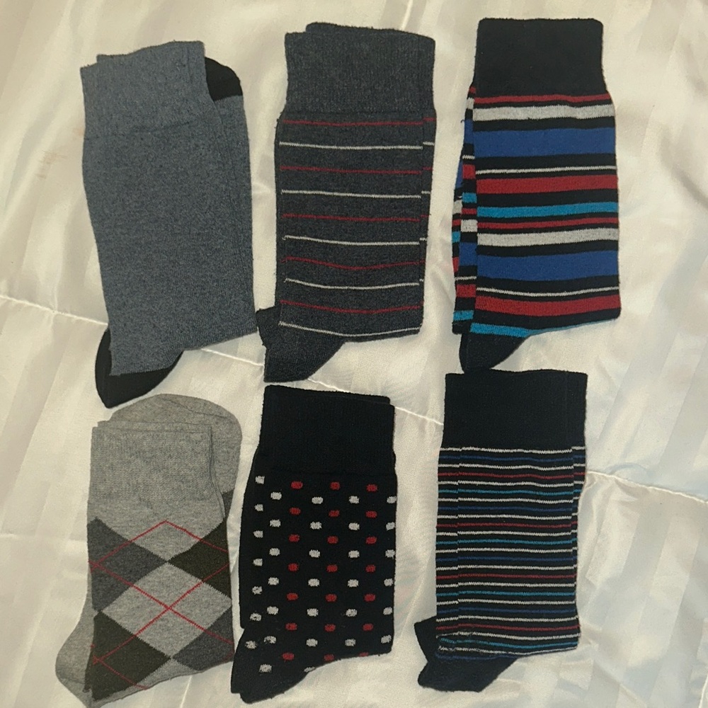 Assorted Men's Socks - Gray, Black, Multicolor
